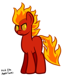 Size: 437x509 | Tagged: safe, artist:terton, 30 minute art challenge, fire, ponified, simple background, solo, transparent background