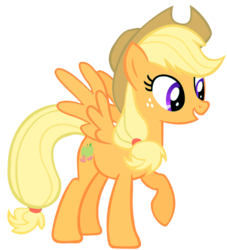 Size: 852x937 | Tagged: safe, artist:applebeans, oc, oc only, oc:applebeans, pegasus, pony, donut steel, hat, open mouth, raised hoof, simple background, smiling, solo, spread wings, transparent background