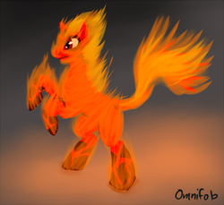 Size: 800x733 | Tagged: safe, artist:omnifob, 30 minute art challenge, fire, ponified