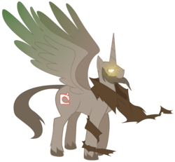 Size: 1024x947 | Tagged: safe, alicorn, pony, glowing eyes, male, minecraft, mojang, notch, ponified, simple background, solo, transparent background