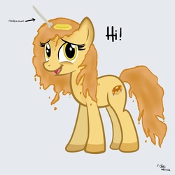 Size: 2000x2000 | Tagged: safe, artist:treez123, food pony, original species, fork, pancakes