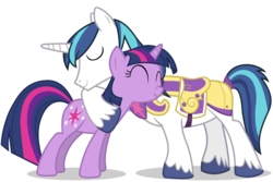 Size: 6000x4000 | Tagged: safe, artist:90sigma, shining armor, twilight sparkle, g4, armor, hug, simple background, transparent background, vector