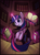 Size: 734x1000 | Tagged: safe, artist:thenecrobalam, twilight sparkle, pony, unicorn, g4, book, bookshelf, female, grin, magic, mare, rearing, smiling, solo, telekinesis, unicorn twilight