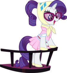 Size: 8000x8793 | Tagged: safe, artist:hourglass-vectors, rarity, pony, unicorn, g4, sleepless in ponyville, .svg available, absurd resolution, camping outfit, clothes, dress, female, mare, simple background, solo, transparent background, vector