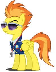 Size: 5000x6333 | Tagged: safe, artist:camsy34, spitfire, pegasus, pony, g4, wonderbolts academy, absurd resolution, clothes, female, necktie, show accurate, simple background, solo, spitfire's eyebrows, sunglasses, transparent background, uniform, vector, wonderbolts dress uniform