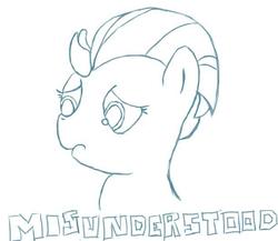 Size: 614x532 | Tagged: safe, lightning dust, pegasus, pony, g4, crying, draco in leather pants, misunderstood, sad, solo, woobie