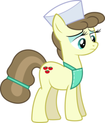 Size: 3368x3930 | Tagged: safe, artist:baumkuchenpony, roma, pony, g4, apron, clothes, eyeshadow, female, hat, makeup, simple background, solo, transparent background, vector