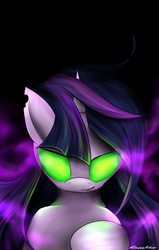 Size: 763x1200 | Tagged: safe, artist:kairaanix, twilight sparkle, g4, dark magic, solo, sombra eyes