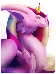 Size: 755x1000 | Tagged: safe, artist:ius-iuris, princess cadance, dragon, g4, dragondance, dragonified, female, solo, species swap