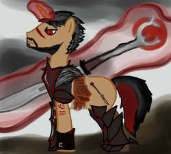 Size: 3000x2700 | Tagged: safe, artist:mkasuperfan, dragon age, dragon age 2, hawke, ponified