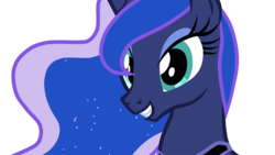 Size: 5000x2812 | Tagged: safe, artist:junkiesnewb, princess luna, pony, g4, sleepless in ponyville, female, high res, simple background, smiling, solo, transparent background, vector