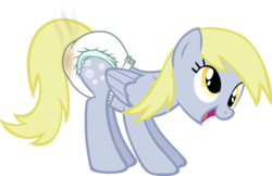 Size: 2528x1635 | Tagged: dead source, safe, artist:cupcakescankill, derpy hooves, pegasus, pony, g4, diaper, diaper fetish, female, mare, messy diaper, non-baby in diaper, poop, simple background, solo, transparent background, used diaper, vector