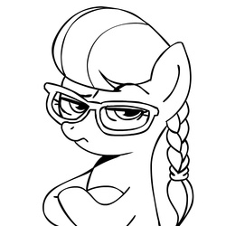 Size: 945x945 | Tagged: safe, artist:megasweet, silver spoon, earth pony, pony, g4, female, glasses, solo