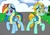 Size: 3400x2400 | Tagged: safe, artist:faithlessrurouni, lightning dust, rainbow dash, g4, wonderbolt trainee uniform