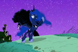 Size: 400x266 | Tagged: safe, screencap, princess luna, g4, luna eclipsed, animated, comparison, dreadwing, female, traditional royal canterlot voice, transformers, transformers prime, yelling
