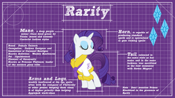 Size: 1920x1080 | Tagged: safe, artist:ikonradx, rarity, pony, g4, bathrobe, blueprint, clothes, implied prince blueblood, implied steven magnet, robe, solo, wallpaper