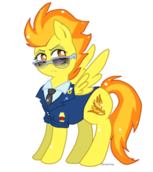 Size: 546x613 | Tagged: safe, artist:cleventine, spitfire, pegasus, pony, g4, clothes, female, looking back, simple background, solo, transparent background, uniform, wonderbolts dress uniform