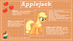 Size: 1920x1080 | Tagged: safe, artist:ikonradx, applejack, g4, blueprint, wallpaper