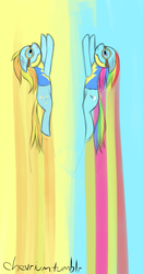 Size: 663x1269 | Tagged: safe, artist:chevrium, lightning dust, rainbow dash, g4, 30 minute art challenge