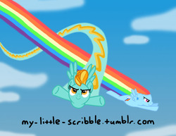 Size: 792x612 | Tagged: safe, artist:scribble, lightning dust, rainbow dash, g4, 30 minute art challenge