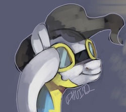Size: 1025x910 | Tagged: dead source, safe, artist:dhui, mercury, starry eyes (character), pony, g4, 30 minute art challenge, goggles, male, solo, wonderbolt trainee uniform