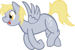 Size: 1994x1351 | Tagged: safe, artist:1ltdaniels, derpy hooves, pegasus, pony, g4, female, mare, scrunchy face, tongue out