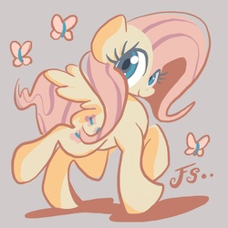 Size: 1200x1200 | Tagged: safe, artist:docwario, fluttershy, butterfly, pony, g4, female, solo