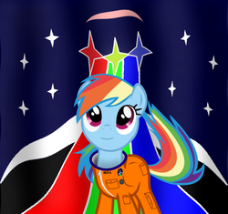 Size: 632x594 | Tagged: safe, artist:eagle1division, rainbow dash, pony, g4, astrodash, astronaut, clothes, female, solo, spacesuit