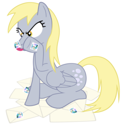 Size: 4000x4000 | Tagged: safe, artist:bronybiscuitbites, derpy hooves, pegasus, pony, g4, absurd resolution, female, mare, solo, stamp, tongue out