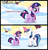 Size: 1500x1575 | Tagged: safe, artist:foxy-noxy, shining armor, twilight sparkle, g4, clothes, colt, comic, cute, earmuffs, filly, scarf, snow