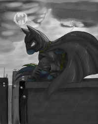 Size: 1000x1264 | Tagged: safe, artist:ratwhiskers, rainbow dash, g4, batman, crossover