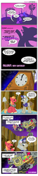 Size: 900x4147 | Tagged: safe, artist:pixelkitties, applejack, big macintosh, trixie, earth pony, pony, robot, g4, apple, clock tower, courier pony, crossover, fallout, fallout: new vegas, food, mailpony, male, securitron, stallion