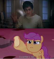 Size: 1264x1393 | Tagged: safe, scootaloo, g4, donnie darko, dream, photo