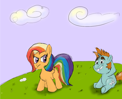 Size: 1000x812 | Tagged: safe, artist:paucity-luxuriance, scootaloo, snips, g4, alternate hairstyle