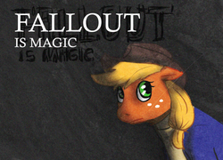 Size: 618x444 | Tagged: safe, artist:spicerworld, applejack, g4, fallout, parody