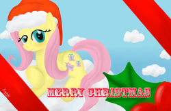 Size: 900x582 | Tagged: safe, artist:xenoshy, fluttershy, g4, christmas