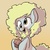 Size: 800x800 | Tagged: safe, artist:docwario, derpy hooves, pegasus, pony, g4, afro, alternate hairstyle, beard, female, mare, muffin