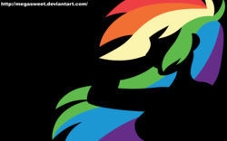 Size: 900x563 | Tagged: safe, artist:megasweet, rainbow dash, human, g4, female, humanized, solo, wallpaper