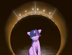 Size: 1320x1020 | Tagged: safe, artist:ergocogito, twilight sparkle, pony, g4, female, magic, meditating, runes, solo