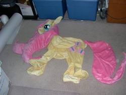 Size: 1200x900 | Tagged: safe, artist:bladespark, fluttershy, pegasus, pony, g4, flat, floor, irl, photo, plushie, solo, unstuffed