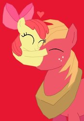 Size: 300x432 | Tagged: safe, artist:boysvoregirls, apple bloom, big macintosh, earth pony, pony, g4, big macinpred, bloomprey, female, fetish, filly, filly prey, foal, heart, male, male pred, preybloom, stallion, vore, willing vore