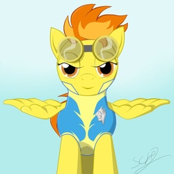 Size: 894x894 | Tagged: safe, artist:shortcircuit42, spitfire, g4, wonderbolt trainee uniform