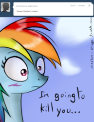 Size: 500x648 | Tagged: safe, artist:dragk, rainbow dash, g4, ask, tsunderainbow, tsundere