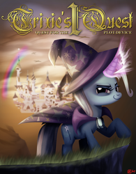 Size: 1000x1280 | Tagged: dead source, safe, artist:dcencia, trixie, g4, canterlot, king's quest, rainbow, trixie's quest