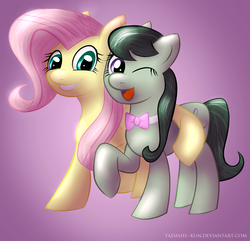 Size: 1500x1444 | Tagged: safe, artist:tadashi--kun, fluttershy, octavia melody, g4, fluttertavia