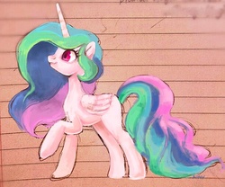 Size: 500x416 | Tagged: safe, artist:nyoncat, princess celestia, alicorn, pony, g4, female, missing cutie mark, solo