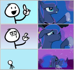 Size: 582x553 | Tagged: safe, princess luna, g4, butt, meme, parody, plot