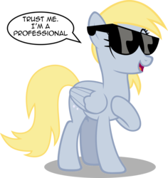 Size: 4289x4539 | Tagged: safe, artist:austiniousi, edit, derpy hooves, pegasus, pony, g4, absurd resolution, female, mare, sunglasses