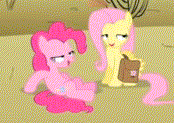 Size: 174x123 | Tagged: safe, fluttershy, pinkie pie, g4, animated, female, lesbian, ship:flutterpie, shipping