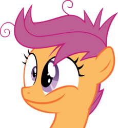Size: 5000x5430 | Tagged: safe, artist:stayeend, scootaloo, pony, g4, sleepless in ponyville, absurd resolution, bust, excited, female, happy, insanity, messy mane, portrait, simple background, solo, transparent background, vector